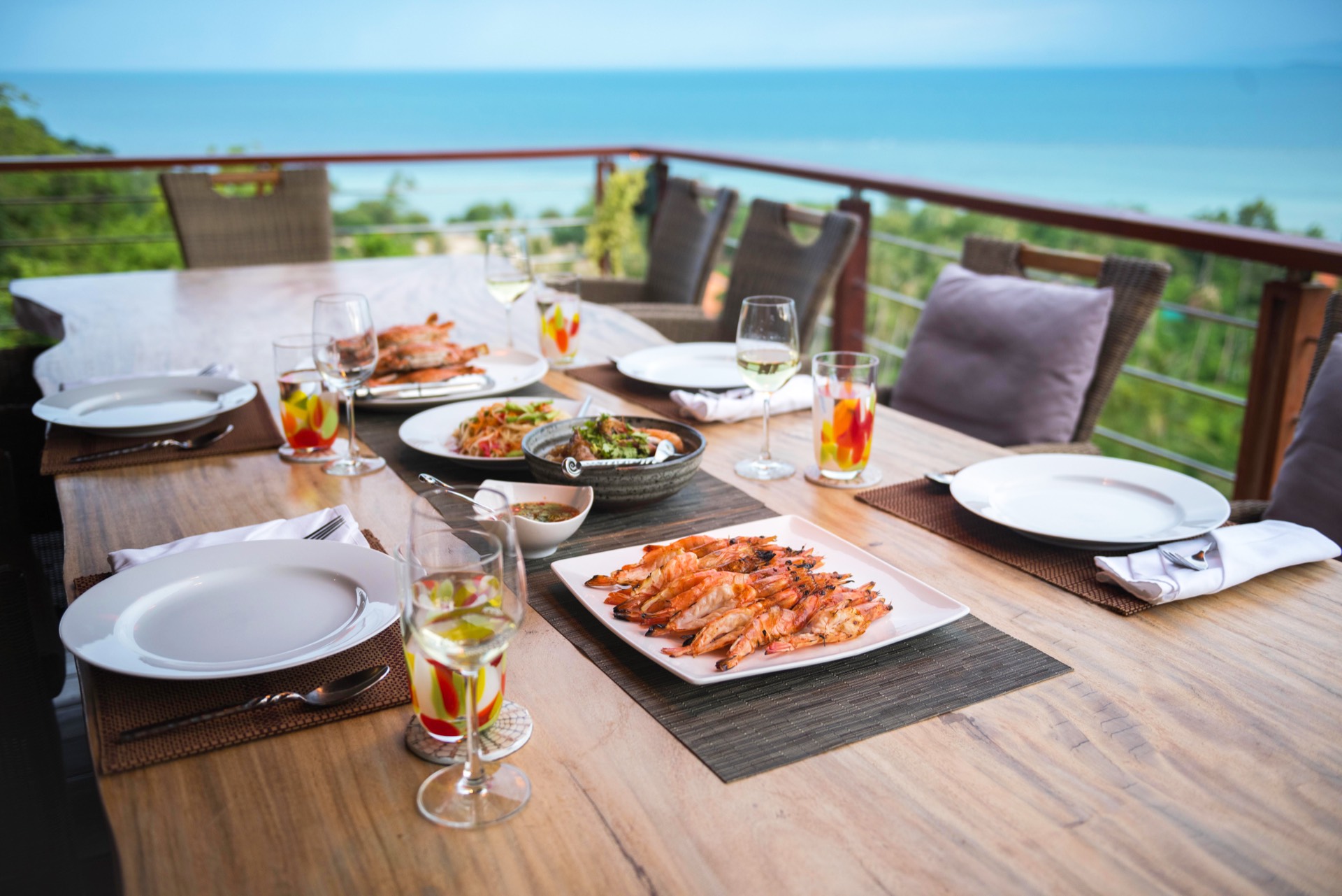 Authentic Thai cuisine prepared by private villa chef