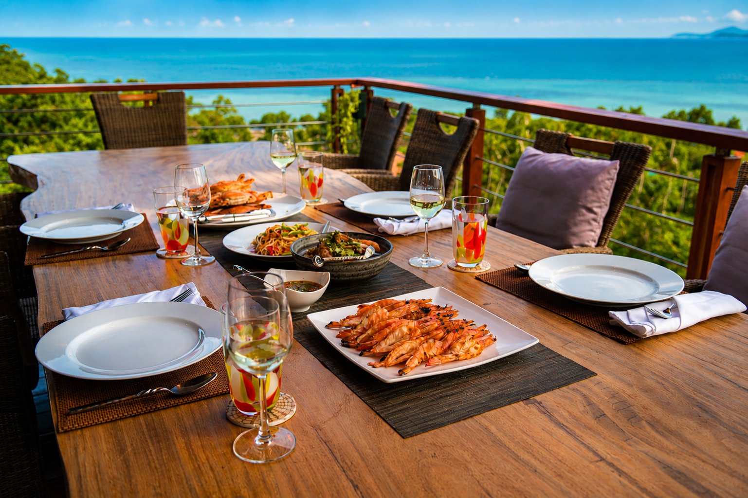 Authentic Thai cuisine prepared by private villa chef